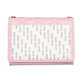 Horizontal Card Bag Mobile Phone Back Sticker With Metal Buckle - Blue - Top-Down View