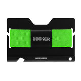 Multi Function Aluminum Card Holder For Men & Women Elastic Band Wallet - Blue