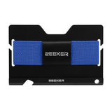 Multi Function Aluminum Card Holder For Men & Women Elastic Band Wallet - Blue - Extra Image