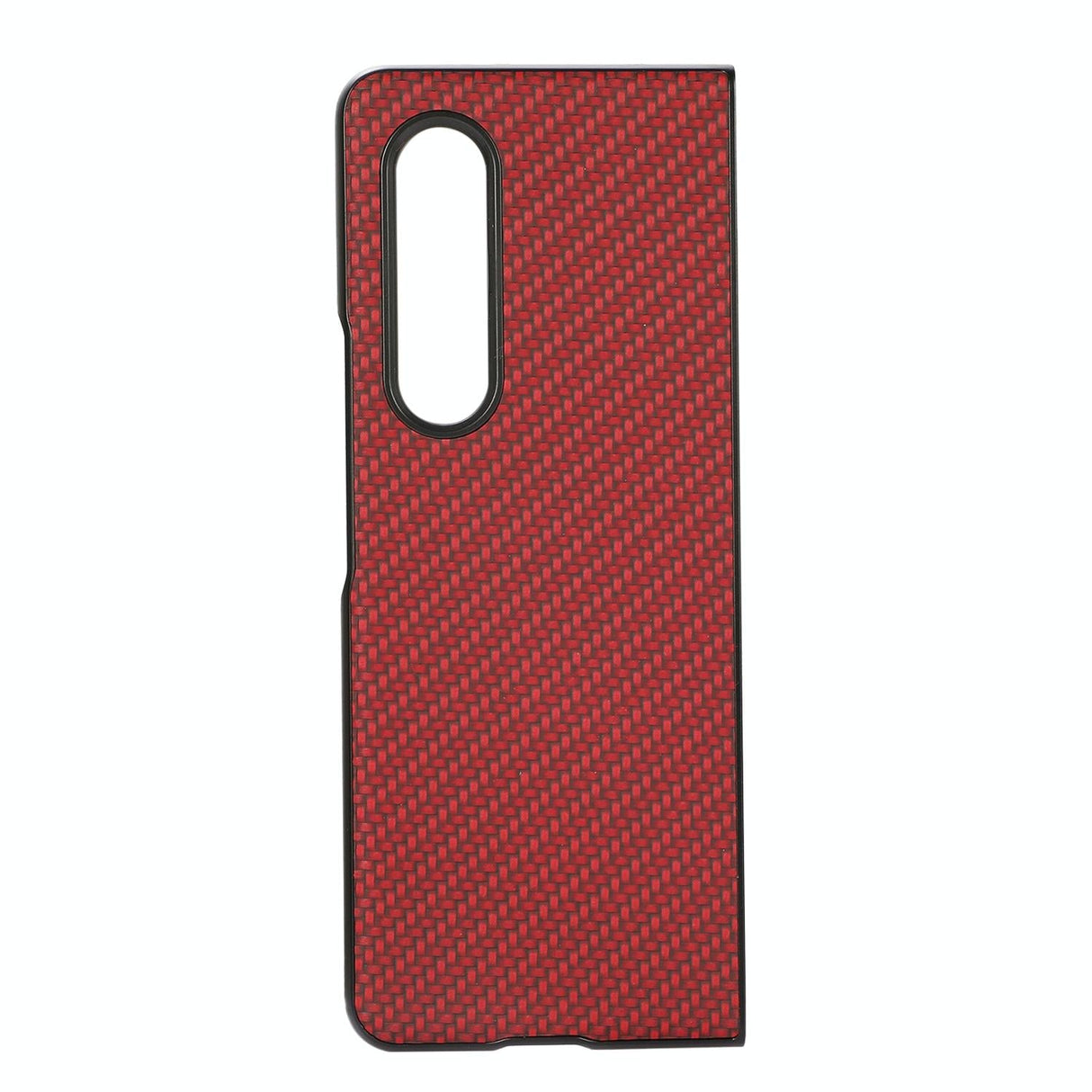For Samsung Galaxy z Fold4 5G Carbon Fiber Texture Leather Phone Case - Pu Material - Brown