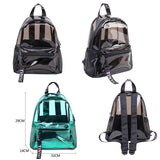 Women Waterproof Pvc Backpack - Transparent - Top-Down View