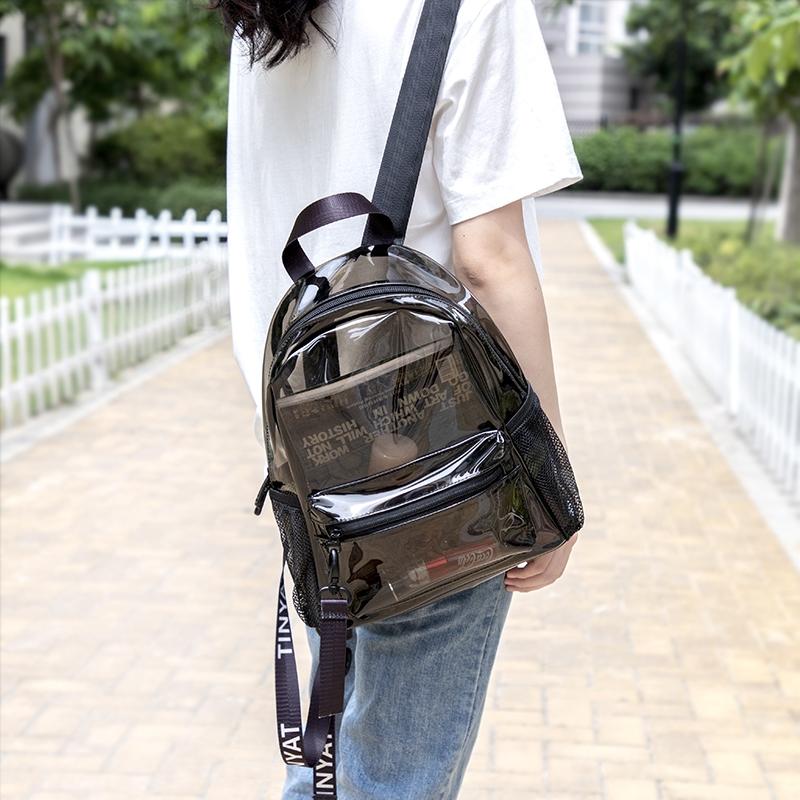 Women Waterproof Pvc Backpack - Transparent