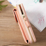Floral Multi Card Crossbody Bag For Women - Light Pink