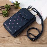 Floral Multi Card Crossbody Bag For Women - Light Pink