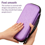 Nintendo Switch Storage Bag with Dragon Claw Pattern - Purple - Rear View
