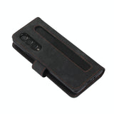 Samsung Galaxy Z Fold 4 Leather Phone Case With Pen Slot - Horizontal Flip - Top-Down View
