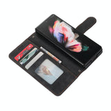 Samsung Galaxy Z Fold 4 Leather Phone Case With Pen Slot - Horizontal Flip - Close-Up Angle