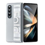 For Samsung Galaxy Z Fold4 5G Silicone Wristband Foldable Phone Case - Clear