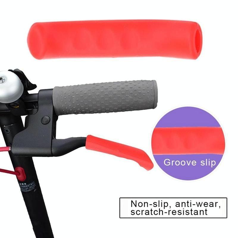 Non-slip Silicone Handbrake Covers for Xiaomi Mijia M365 Electric Scooter 2 Pcs - Black
