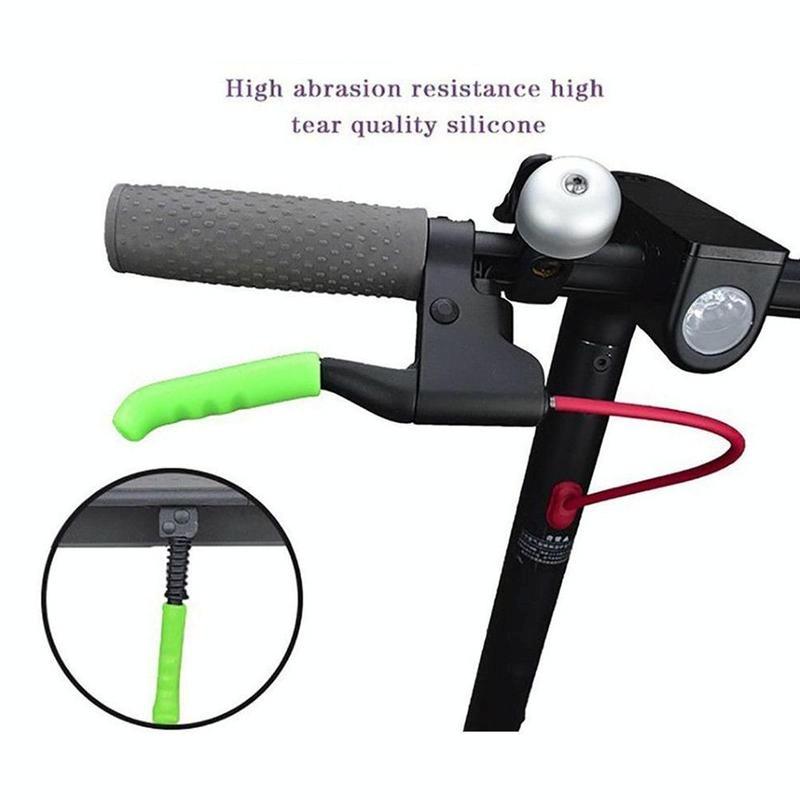 Non-slip Silicone Handbrake Covers for Xiaomi Mijia M365 Electric Scooter 2 Pcs - Black