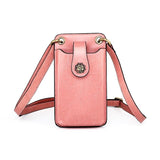 Mini Leather Crossbody For Women Fits Mobile Phones - Wine Red - Extra Image