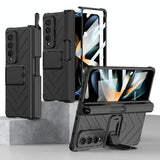 For Samsung Galaxy Z Fold4 5G Magnetic Armor Case With Push Pen - Champagne Gold - Extra Image