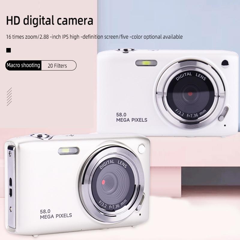 Portable 16X Zoom Hd Digital Camera With 2.88 Ips Screen - Green