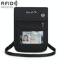 Rfid Passport Storage Bag Anti Theft Messenger - Black