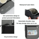 Rfid Passport Storage Bag Anti Theft Messenger - Black