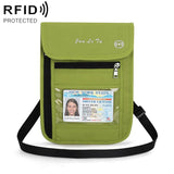 Rfid Passport Storage Bag Anti Theft Messenger - Black