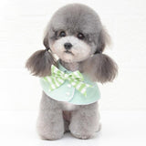 Pet Accessories Dog Small Shawl Bib Saliva Towel Triangle Scarf - Size S - Light Green - Side View