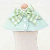 Pet Accessories Dog Small Shawl Bib Saliva Towel Triangle Scarf - Size S - Light Green - Top-Down View