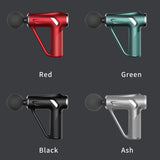 Electric Triangular Fascia Massage Gun - Green Lcd - Side View
