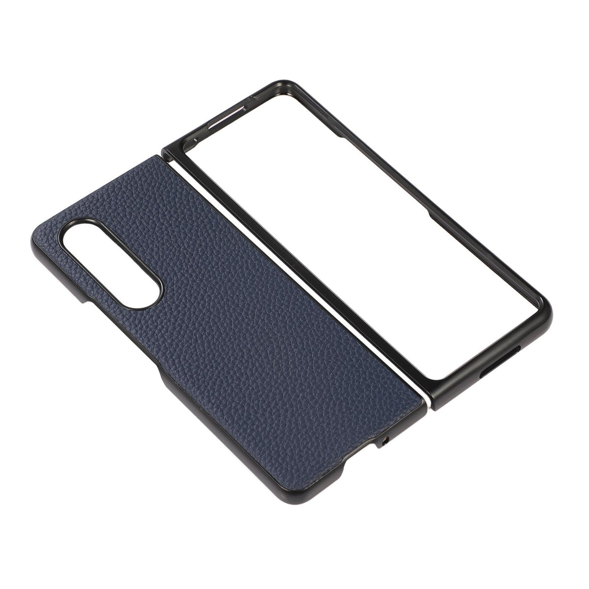 For Samsung Galaxy Z Fold4 5G Litchi Texture Case - Two Tone - Green