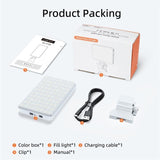 Portable Led Fill Light for Phone Laptop and Video Conferencing - White - Low Angle