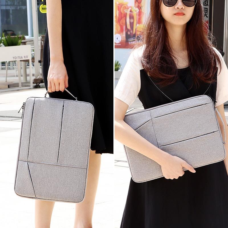 13.3 Inch Waterproof Laptop Handbag with Shock-absorbing Capacity - Navy Blue