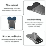 Foldable Metal Laptop Stand - Set of 2 - Silver - Low Angle