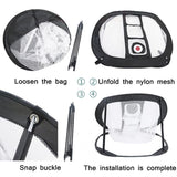 Foldable Square Golf Net For Indoor Practice - Close-Up Angle