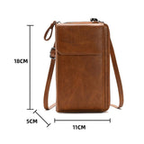 Versatile Shoulder Bag For Women - Brown - Top-Down View