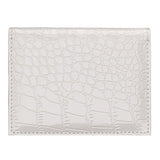 Pu Crocodile Pattern Card Holder Fits Cdc Documents - White