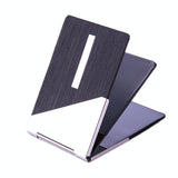 Metal Driver License Holder Fits Most Vehicles - Stripe Gray - Front View