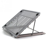 Adjustable Folding Metal Mesh Desktop Cooler - Black - Side View