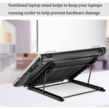 Adjustable Folding Metal Mesh Desktop Cooler - Black - Extra Image