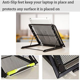Adjustable Folding Metal Mesh Desktop Cooler - Black - Extra Image