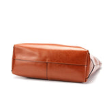 Stylish Shoulder Tote For Women - Charm Orange Horizontal Version