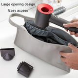 Leather Organizer for Dyson Hair Dryer - Ds001 - Blue - Rear View