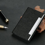 Stainless Steel Card Holder Sleek Business Accessory - Brown - 45-Degree Angle