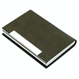 Stainless Steel Card Holder Sleek Business Accessory - Brown - Extra Image