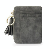 Compact Card Holder With Large Capacity Cute Mini Coin Purse - Green - Front View