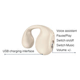 Wireless Dual Ear Bone Conduction Bluetooth Earphones - Mini Sport Clip - Blue