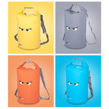 Waterproof Beach Bag For Outdoor Activities Pvc Mesh Cloth Storage Bucket For Swimming Rafting And Seaside Fun - Orange - Side View