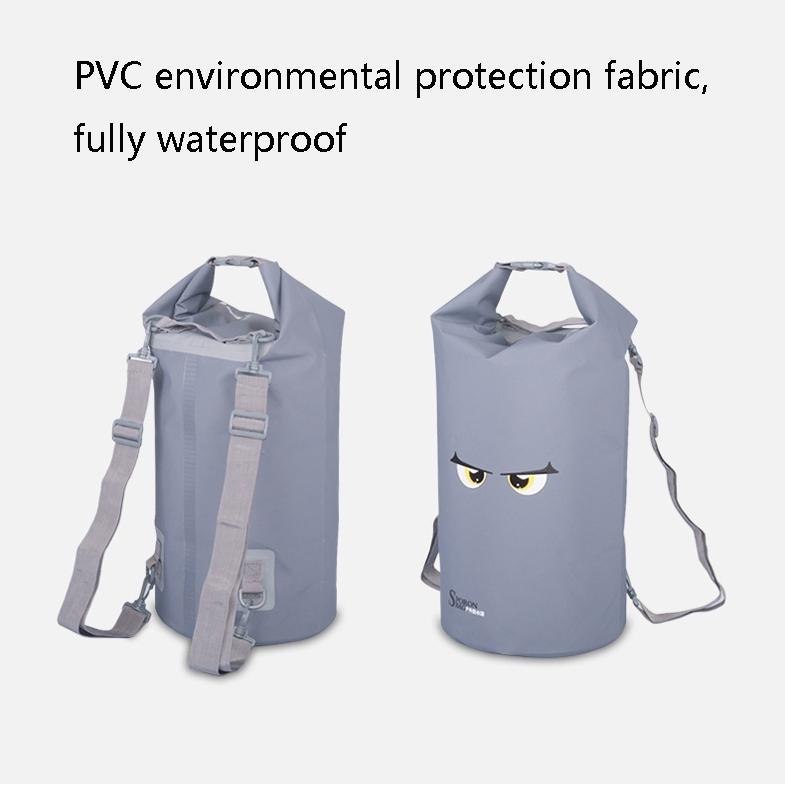Waterproof Beach Bag For Outdoor Activities Pvc Mesh Cloth Storage Bucket For Swimming Rafting And Seaside Fun - Orange