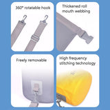 Waterproof Beach Bag For Outdoor Activities Pvc Mesh Cloth Storage Bucket For Swimming Rafting And Seaside Fun - Orange - Rear View
