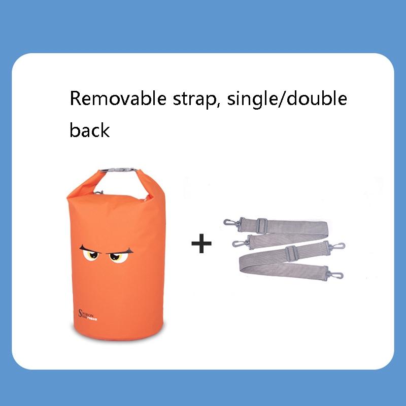 Waterproof Beach Bag For Outdoor Activities Pvc Mesh Cloth Storage Bucket For Swimming Rafting And Seaside Fun - Orange