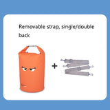 Waterproof Beach Bag For Outdoor Activities Pvc Mesh Cloth Storage Bucket For Swimming Rafting And Seaside Fun - Orange - Close-Up Angle