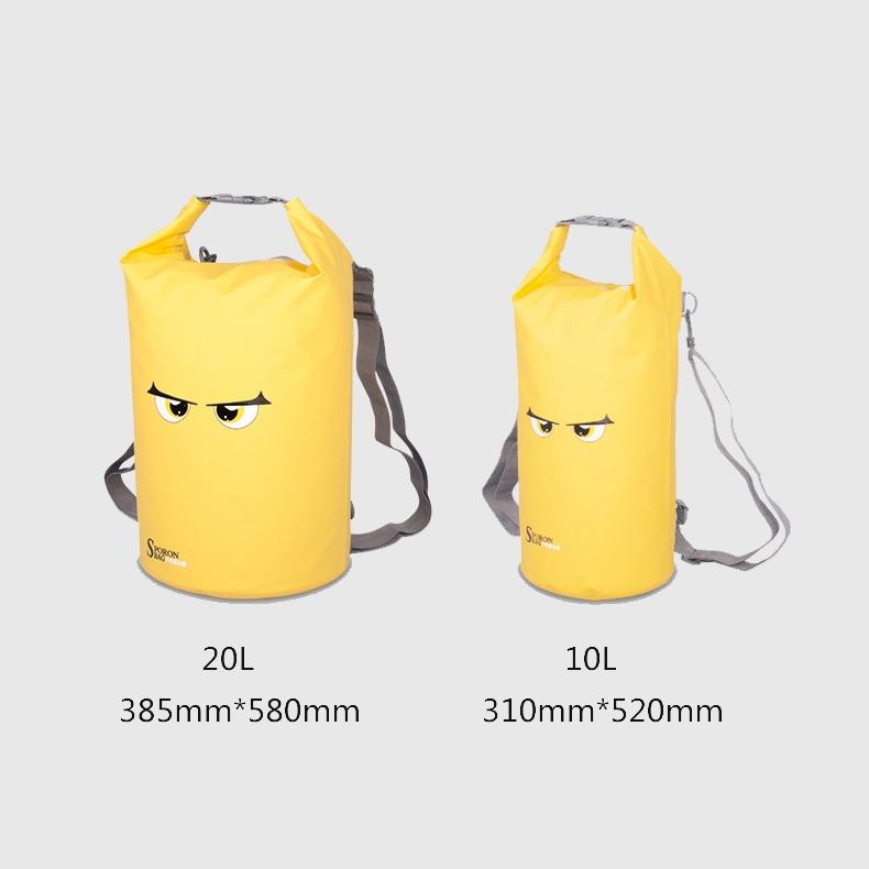 Waterproof Beach Bag For Outdoor Activities Pvc Mesh Cloth Storage Bucket For Swimming Rafting And Seaside Fun - Orange