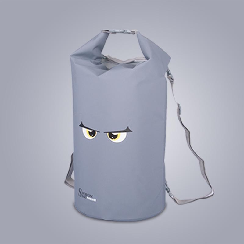 Waterproof Beach Bag For Outdoor Activities Pvc Mesh Cloth Storage Bucket For Swimming Rafting And Seaside Fun - Orange