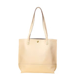 Stylish Leather Tote For Women - Dark Green - Front View