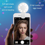 2-pack Led Selfie Light for Mobile Phone Photography - Black - Rear View
