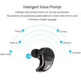 Wireless Bluetooth Earphone with Mic for Sports - S530x - Blue - Top-Down View